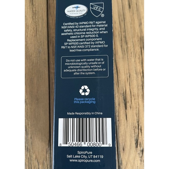 Spiropure SP-WP500 Refrigerator Water Filter Whirlpool Kenmore Brand New Sealed - Picture 7 of 8